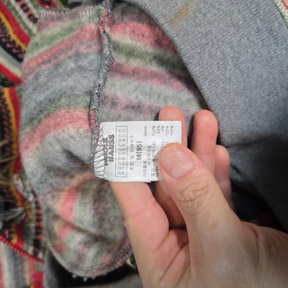 WHOLE HAUSS 홀하우스 스머프 노르딕 니트 퍼후드 집업 (M) 상품이미지5