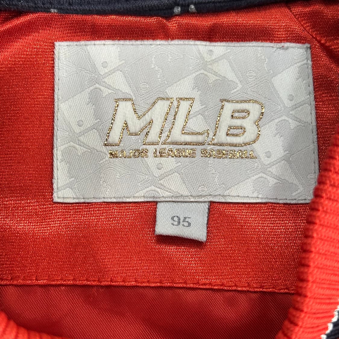 Mlb 엠엘비 양키스 로고 오렌지 야구점퍼 상품이미지5