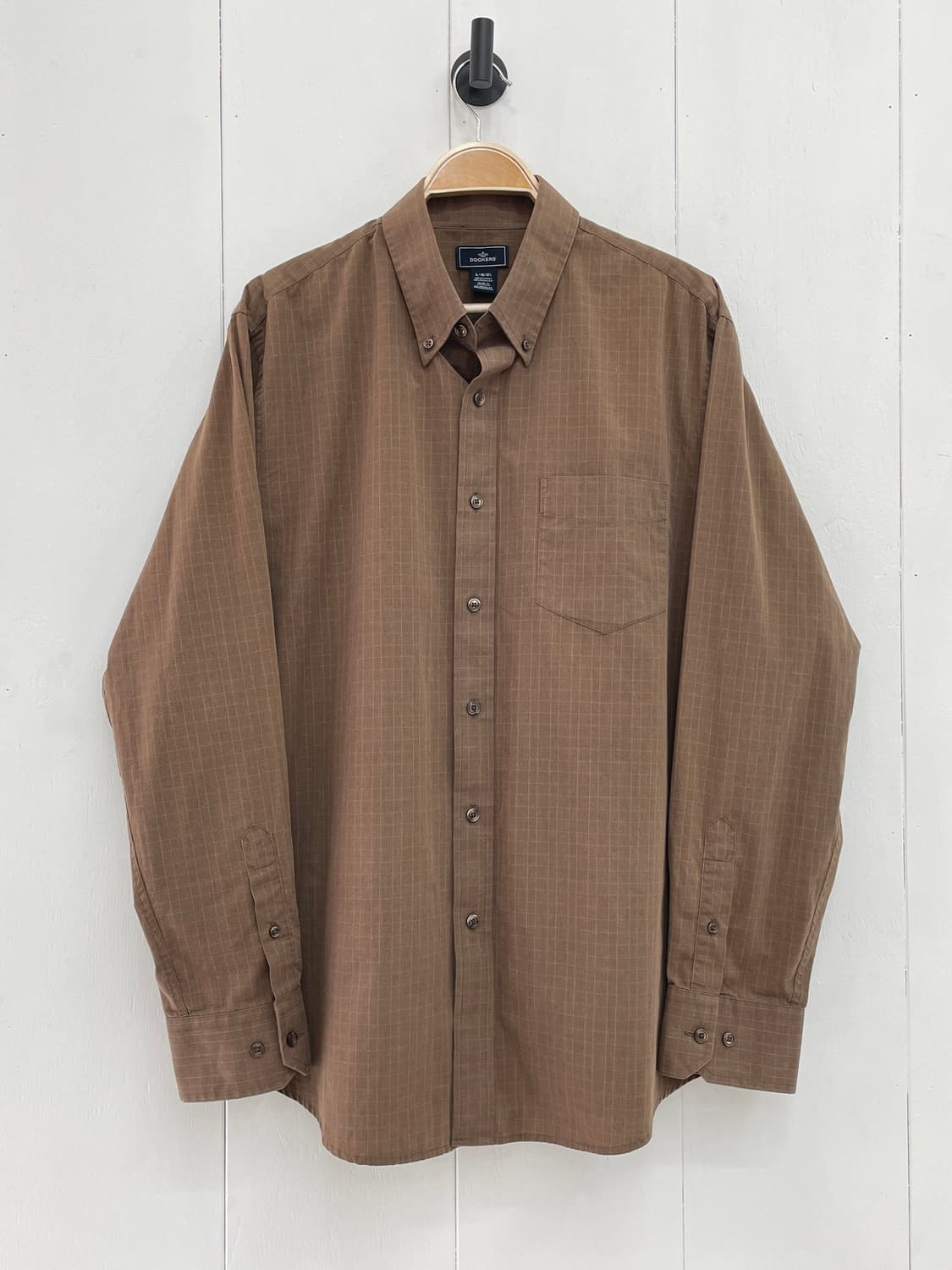 다커스 체크 셔츠 브라운 상품이미지5