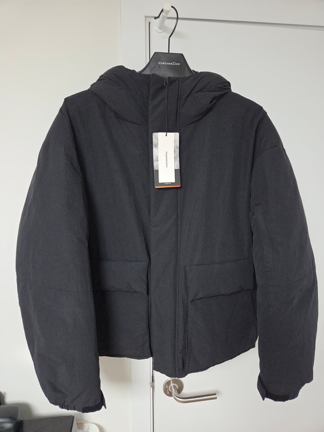 [새상품] 코오롱 커스텀멜로우 숏 구스다운 봄버패딩 블랙 L 상품이미지4