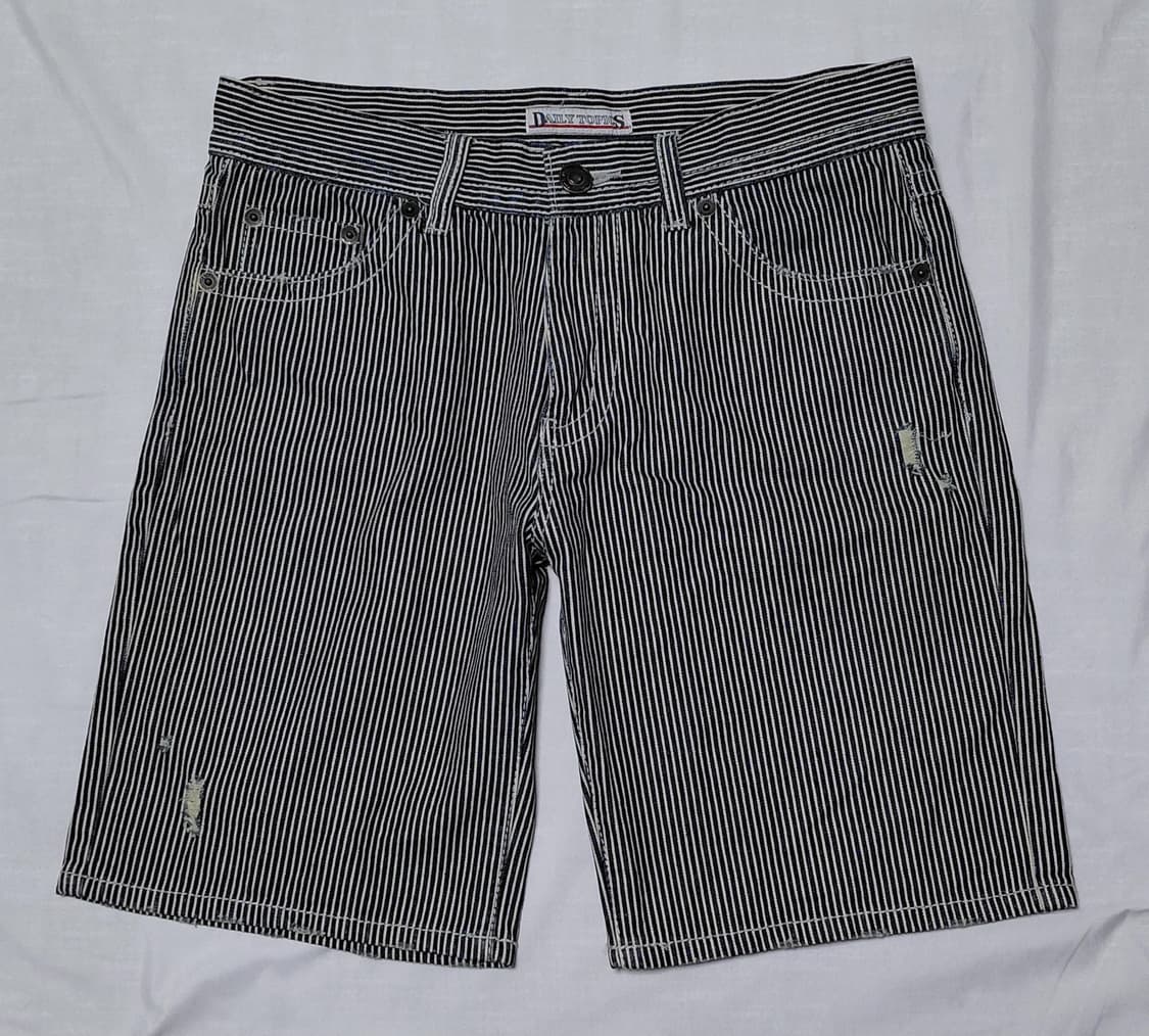 [27-28] DAILY TOPICS 히코리 스트라이프 워크웨어 반바지 상품이미지2