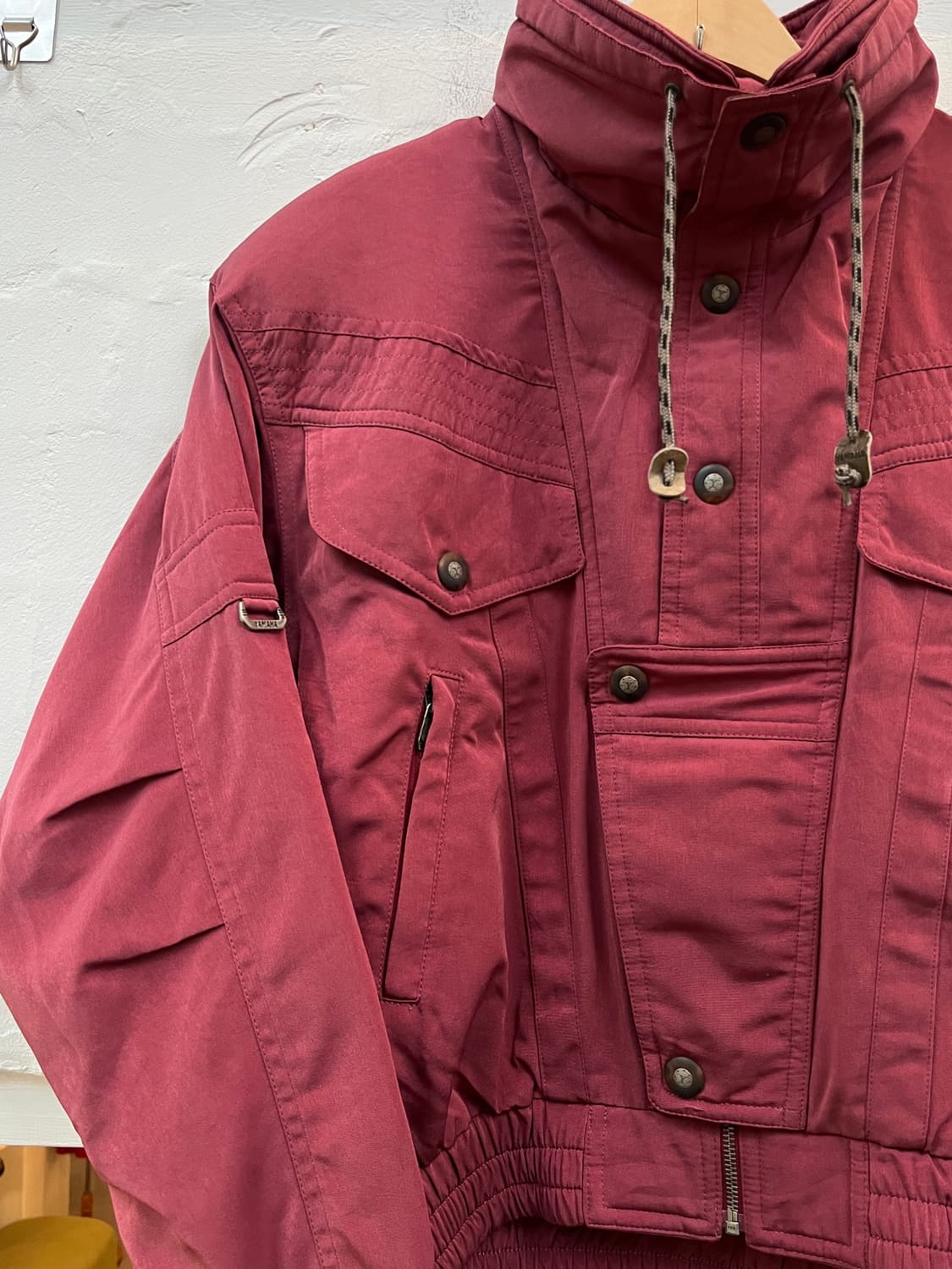 Yamaha 빈티지 플라이트 봄버자켓 버건디 LL 상품이미지3