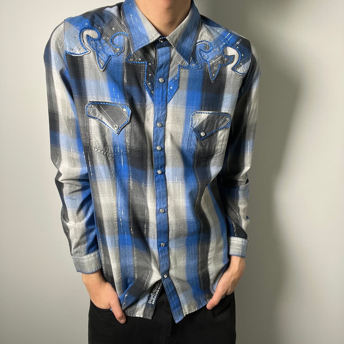 wrangler rock 47 큐빅 웨스턴 셔츠 XL 상품이미지3