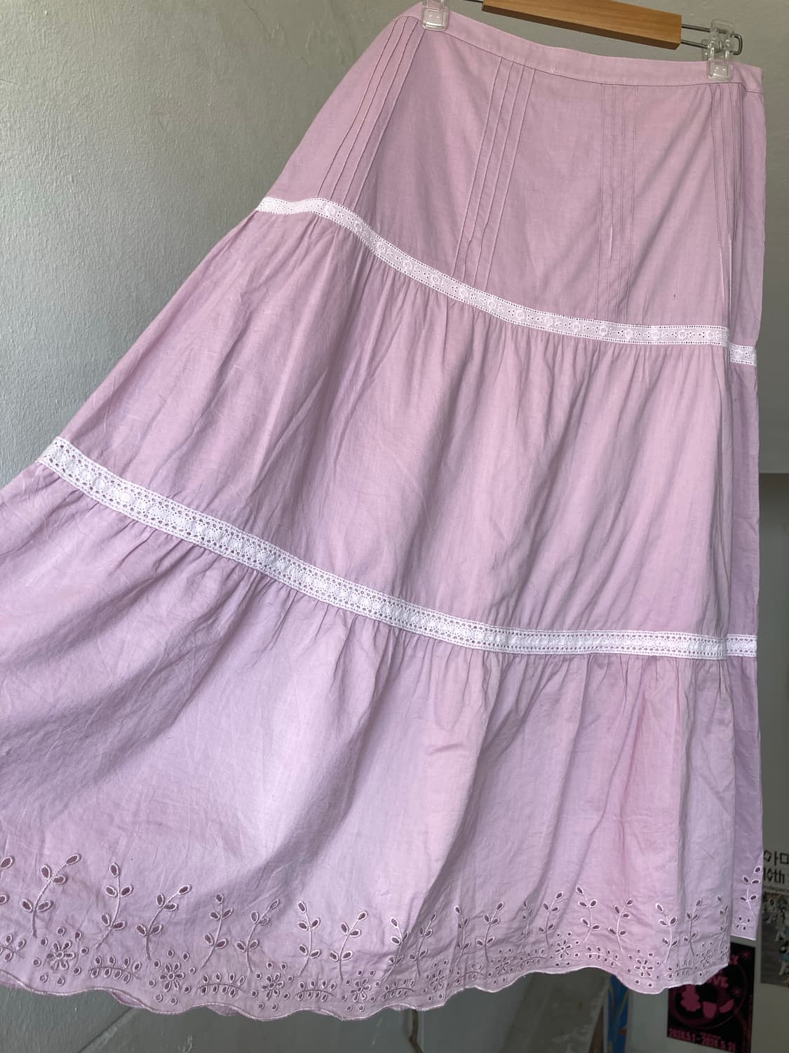 라일락 모리걸 레이스 롱 스커트 상품이미지7