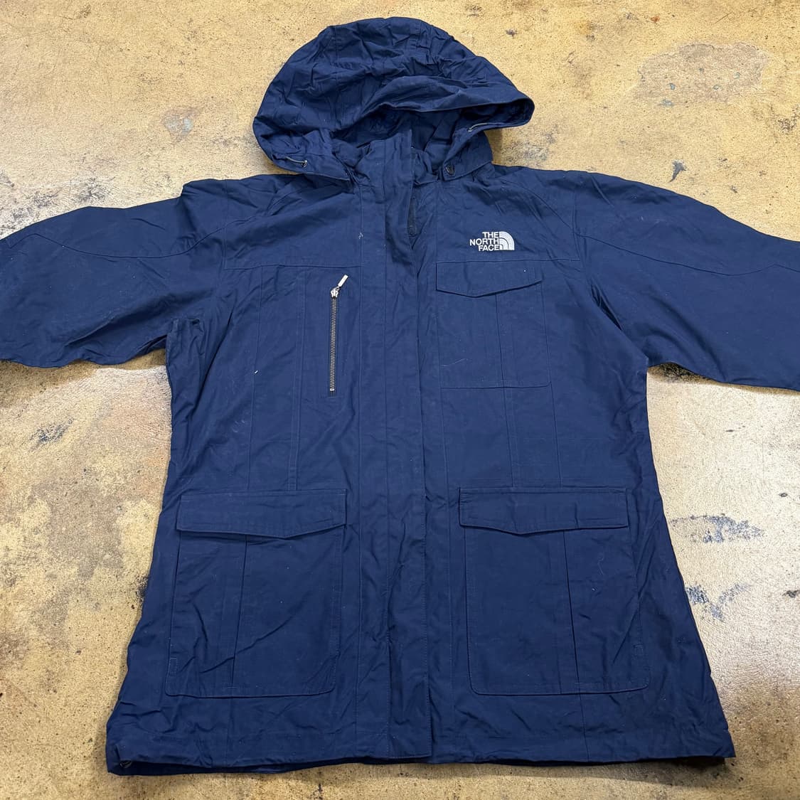 [정품/100] 노스페이스 네이비 후드 바람막이 자켓 b14 상품이미지3