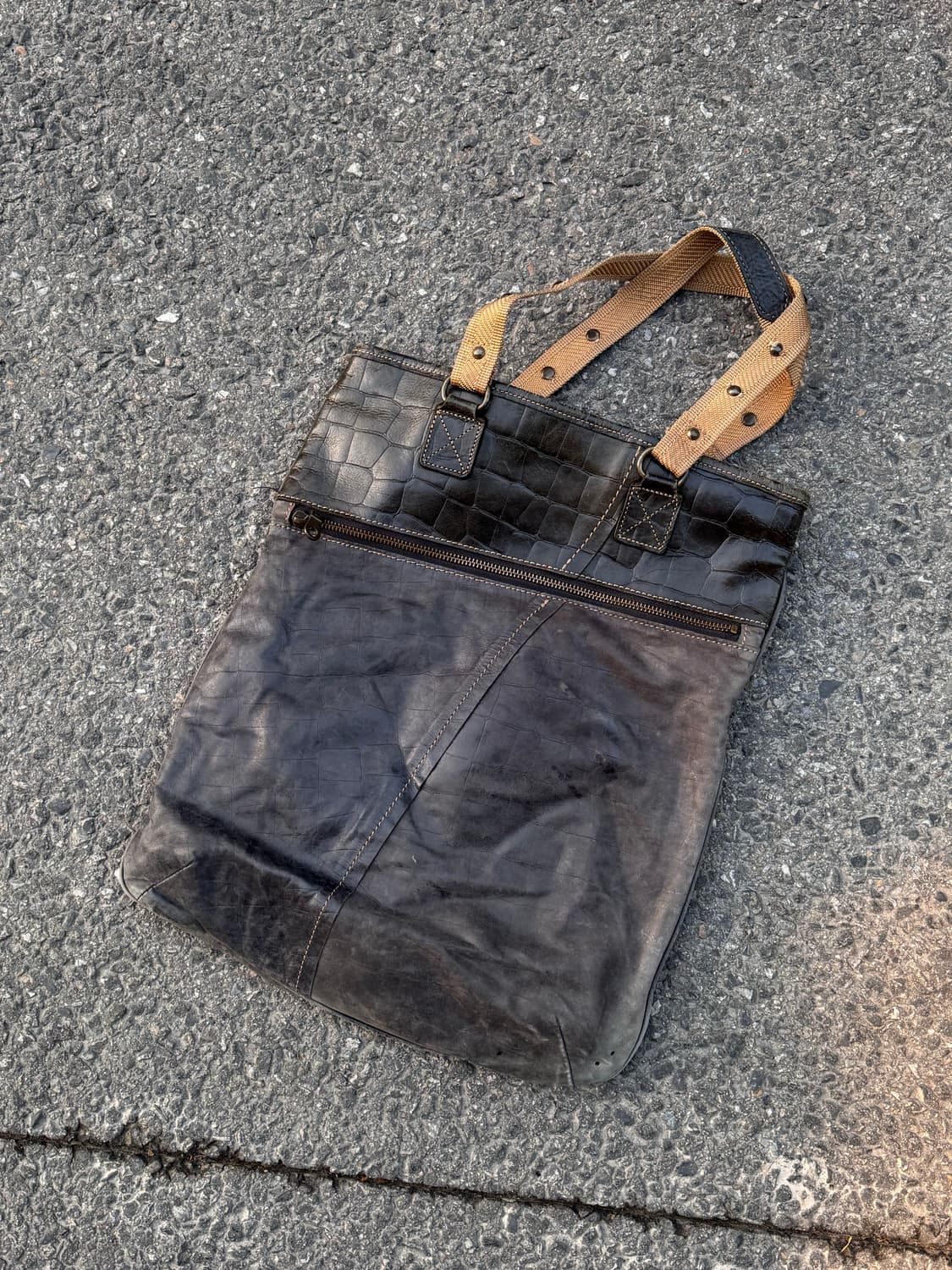 푸에르 자비에르 쿠 투톤 레더 토트백 상품이미지3