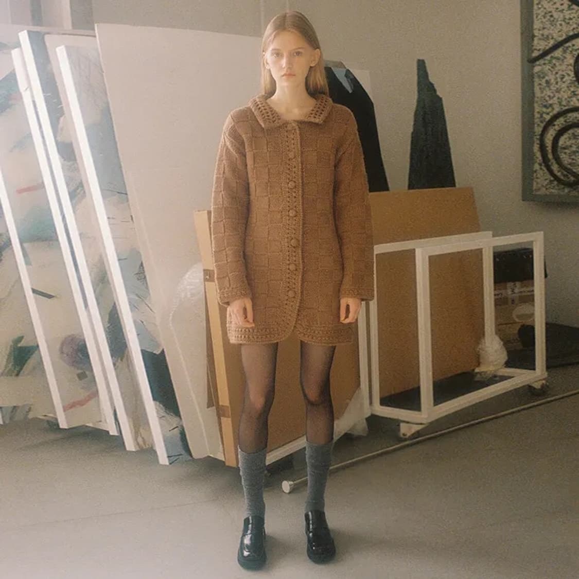 시눈 Square Knit Handmade Dress 상품이미지2