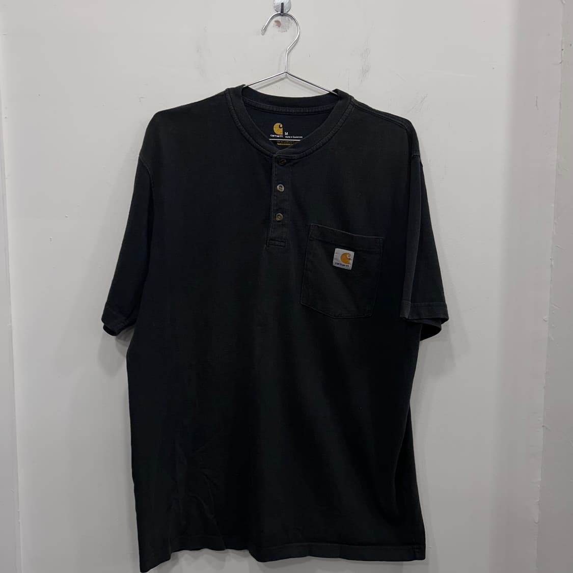 칼하트 빈티지 헨리넥 코튼 오버핏 반팔티 상품이미지2