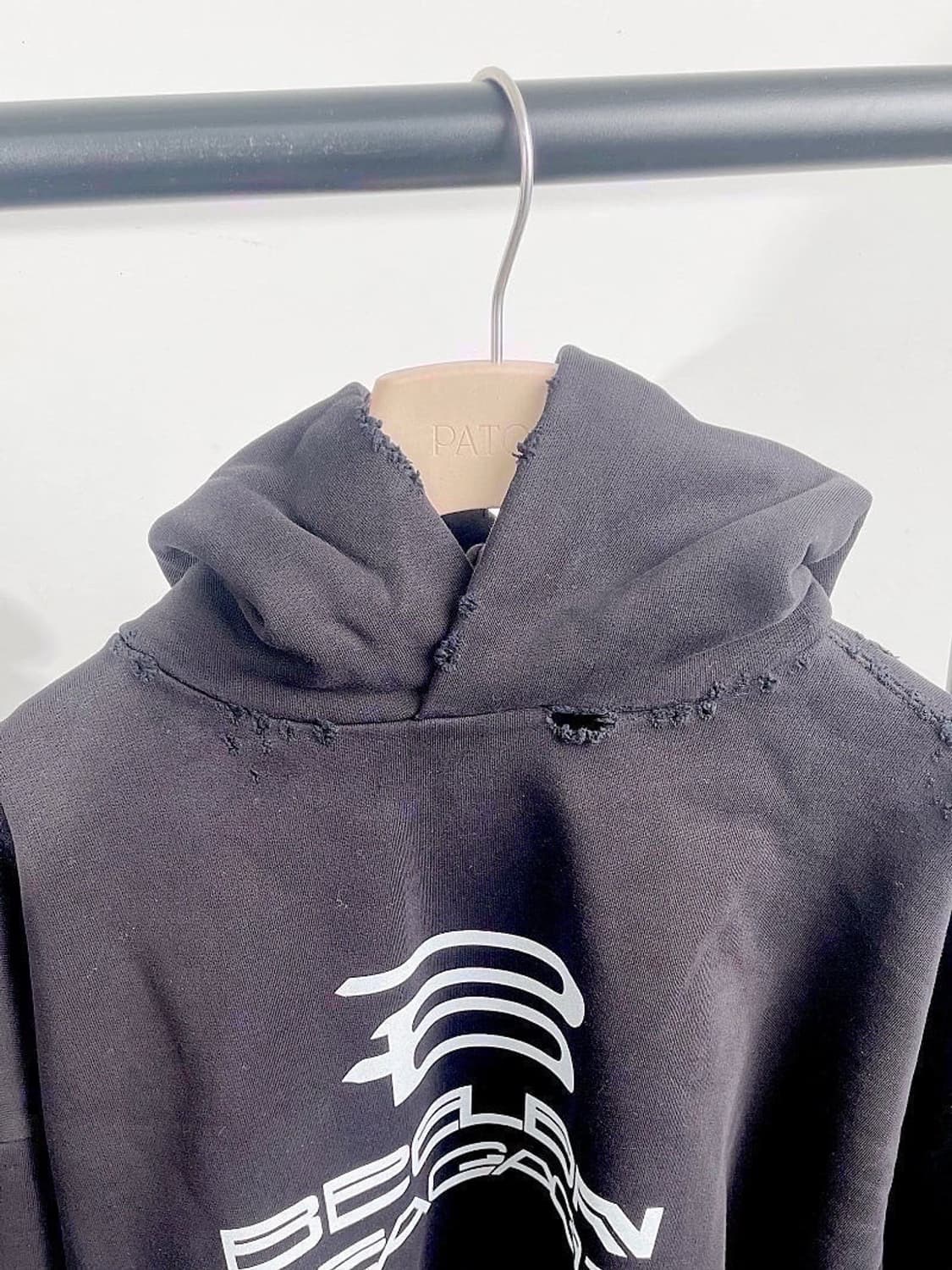 (정품/새상품) 발렌시아가 남성 블랙 제너레이티드 후드 상품이미지2