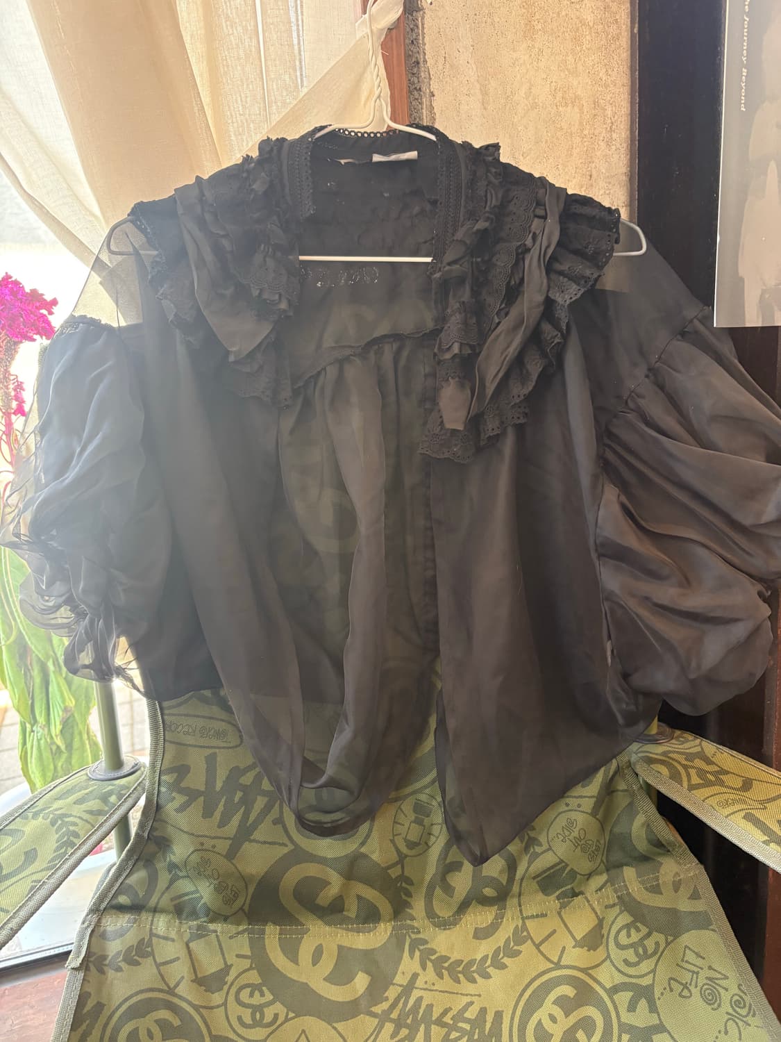 tao comme des garcons 06ss 시스루 러플 블라우스 상품이미지1