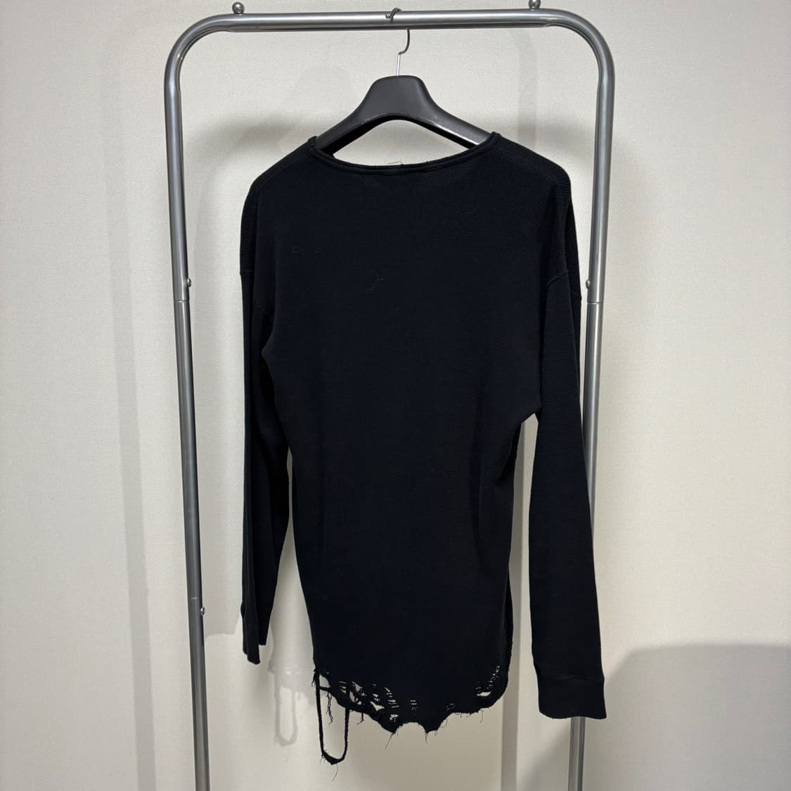 2) ancellm 안셀름 대미지 와플 긴팔 티셔츠 상품이미지3