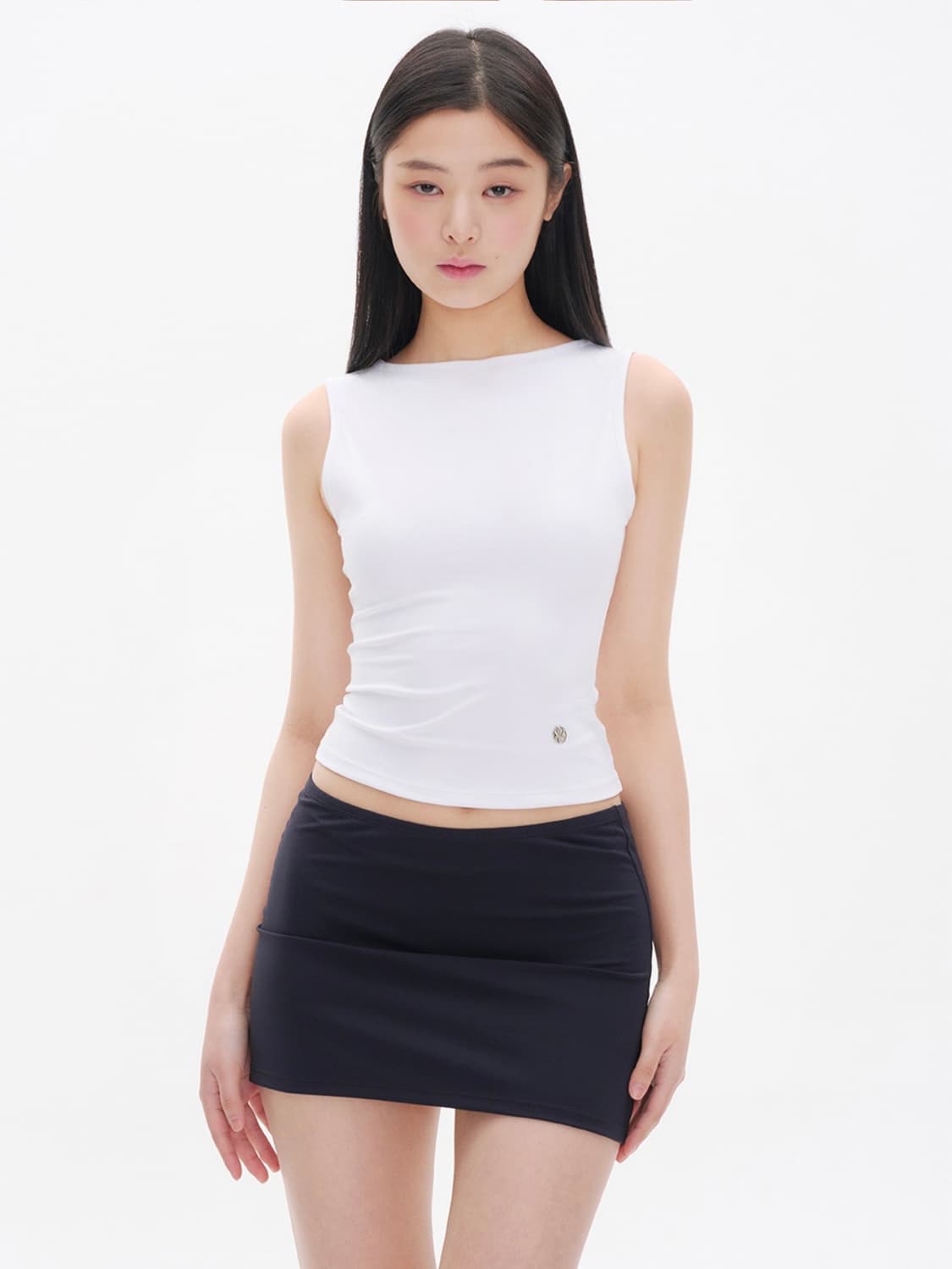유희 보트넥 슬리브리스 민소매 나시 상품이미지3