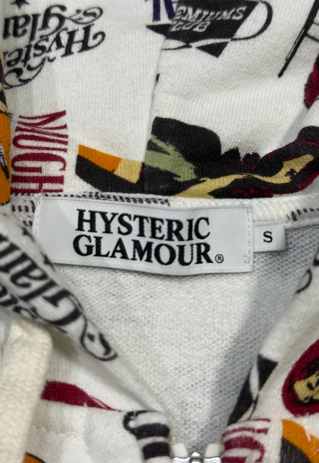 히스테릭 글래머 기타 치는 히스걸 패턴 후드 집업 자켓 상품이미지5