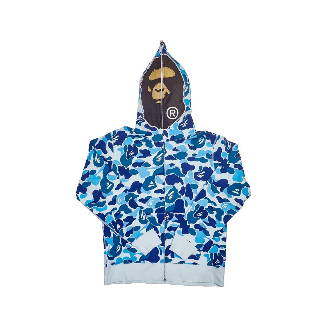 베이프 * ABC 카모 세컨드 에이프 집업후드 * 블루 * L 상품이미지2