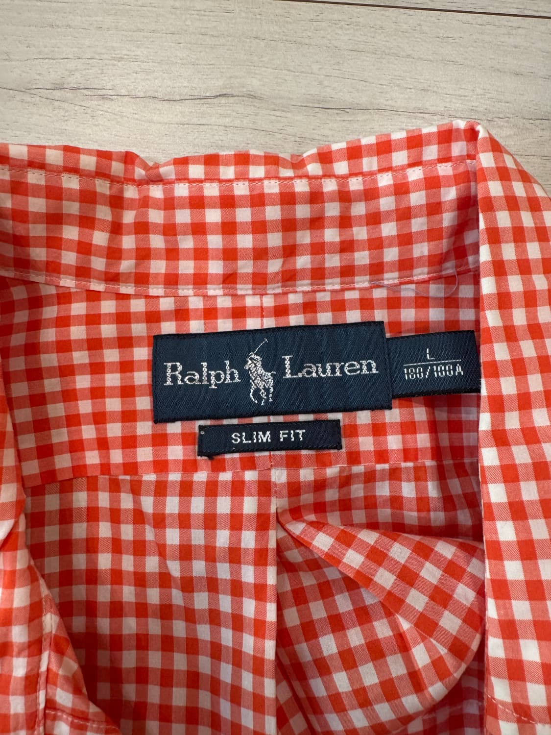 폴로 셔츠 주황 슬림핏 라지 상품이미지2