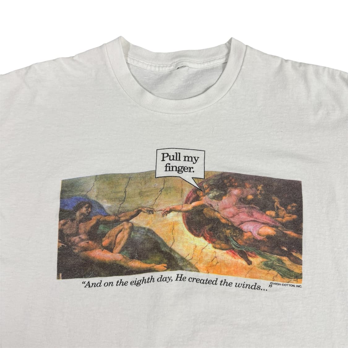빈티지 90s 미켈란젤로 패러디 Pull My Finger 아트 티셔츠 상품이미지3
