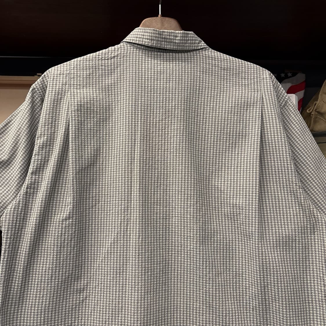 00s 파타고니아 마이크로 체크 엠보싱 시어서커 셔츠 N1158 상품이미지4