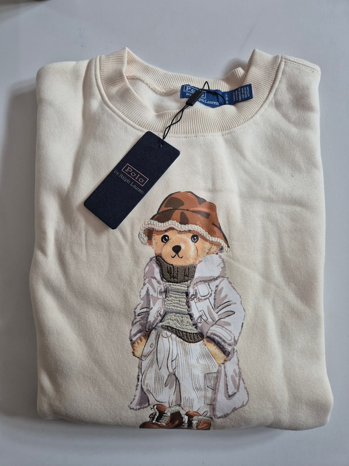 폴로 베어 맨투맨 아이보리 L (새상품) 상품이미지2