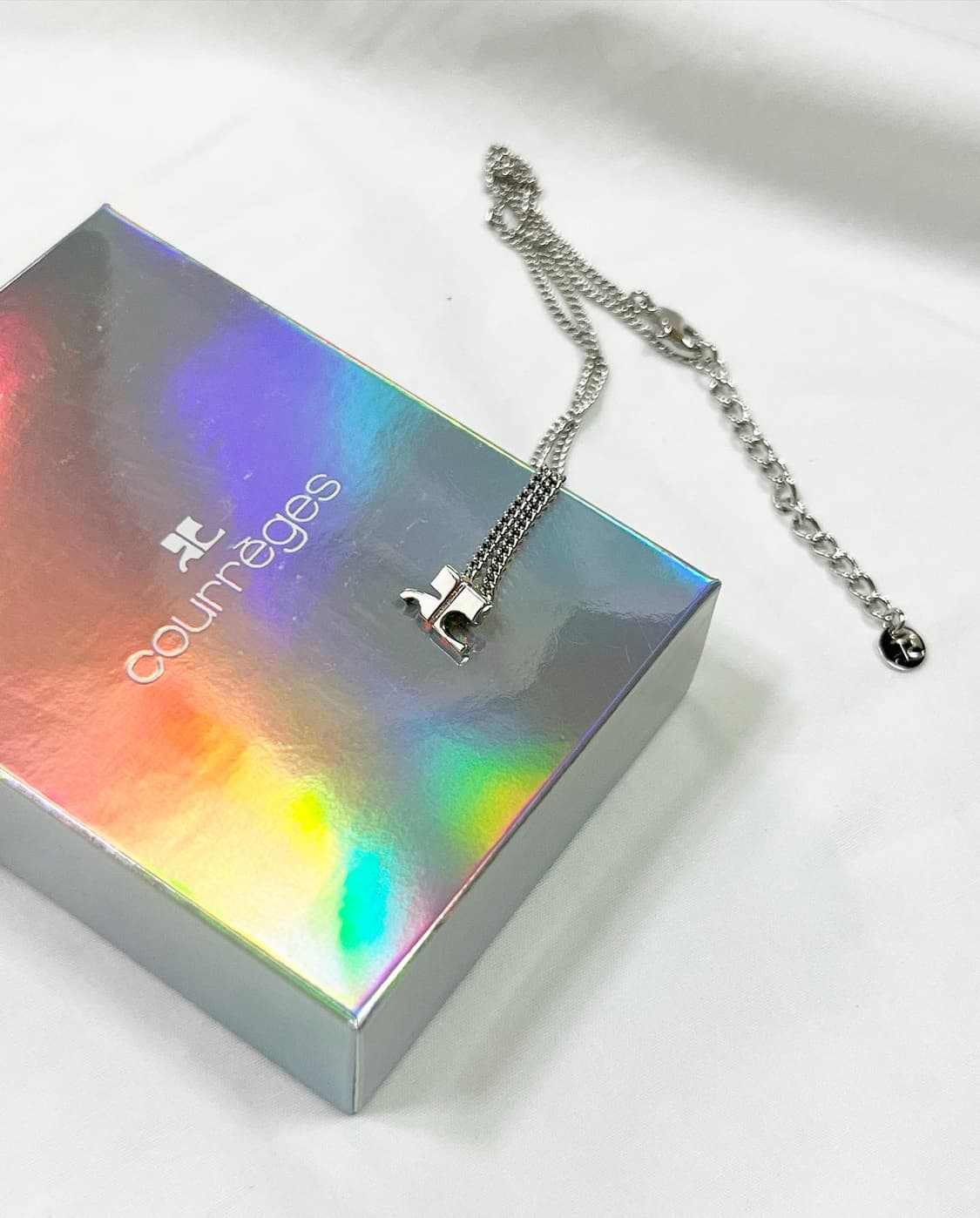 (새상품)꾸레쥬 로고 목걸이 courreges logo 상품이미지3