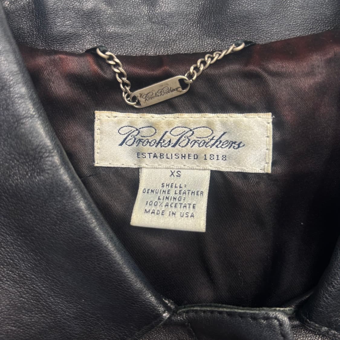 브룩스 브라더스 빈티지 블랙 레더 자켓 XS 상품이미지7