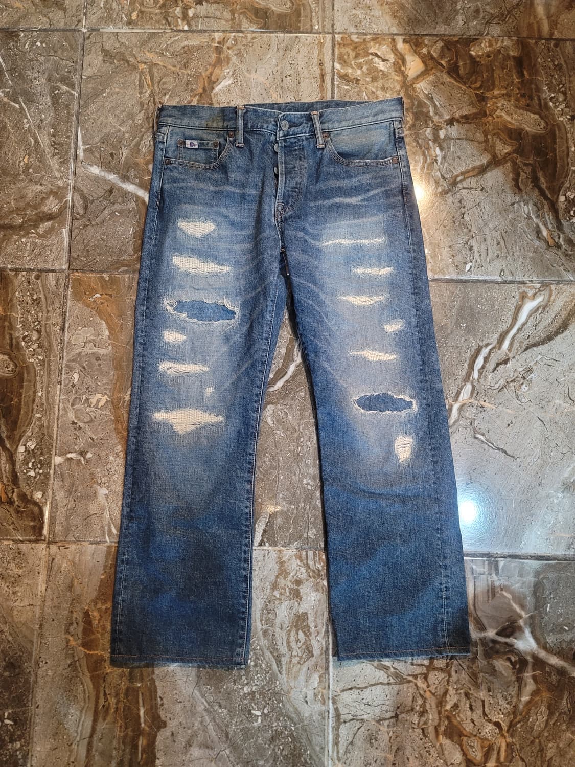 스튜디오 다치산 리페어 워싱 데님팬츠  상품이미지1