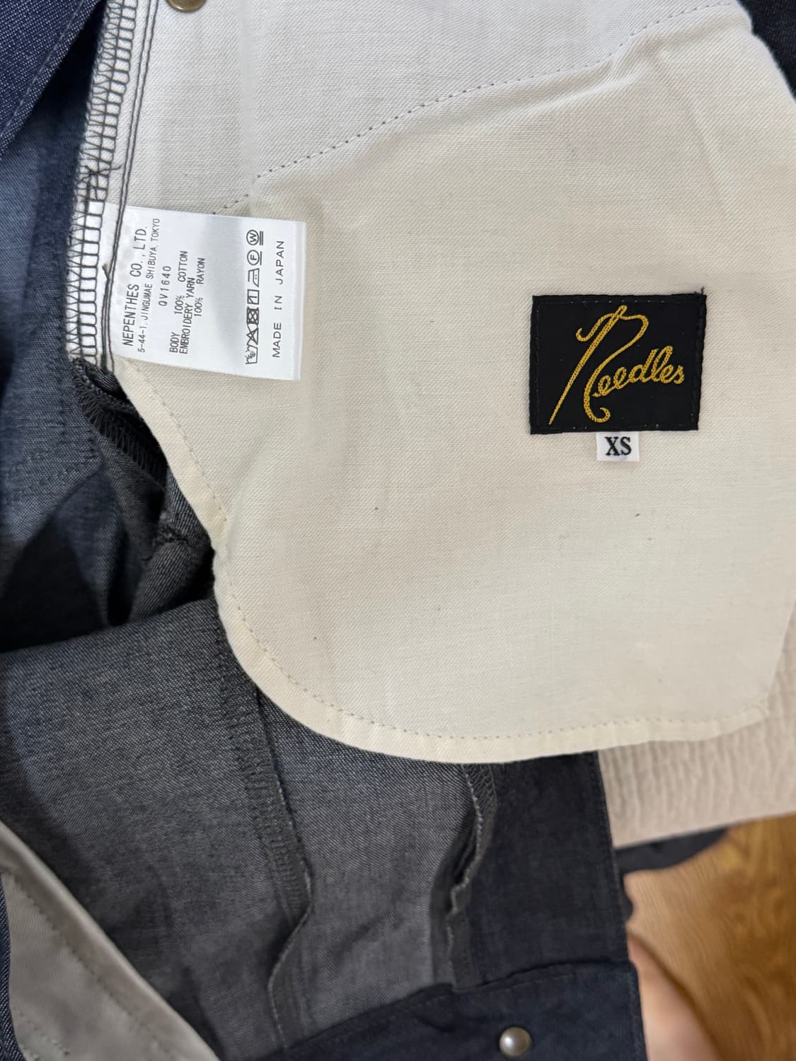 Needles H.D. 데님 6온스 버기 팬츠 417 EDIFICE XS 상품이미지7