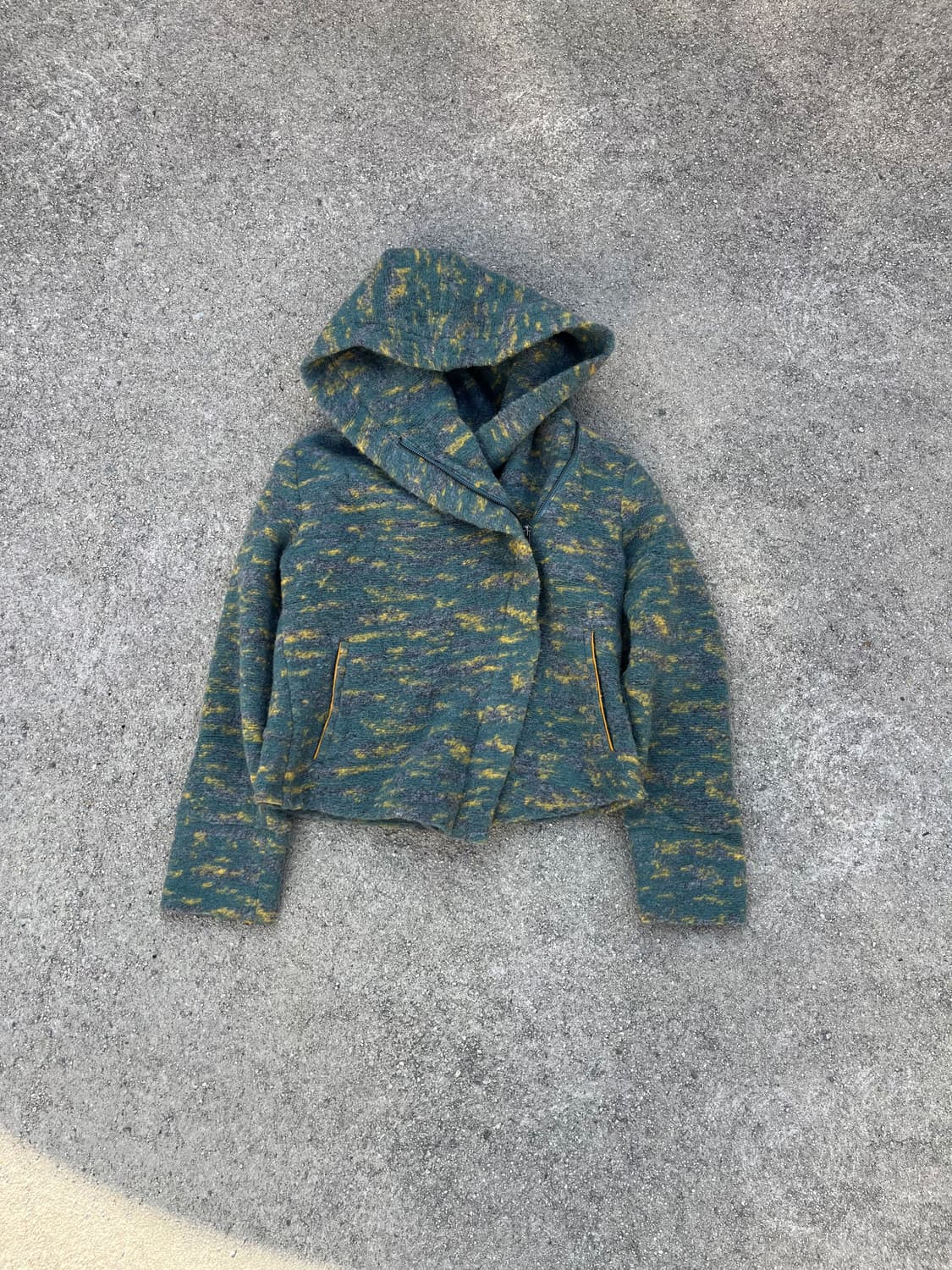 Vintage 울 혼방 사선 지퍼 후드자켓  상품이미지1