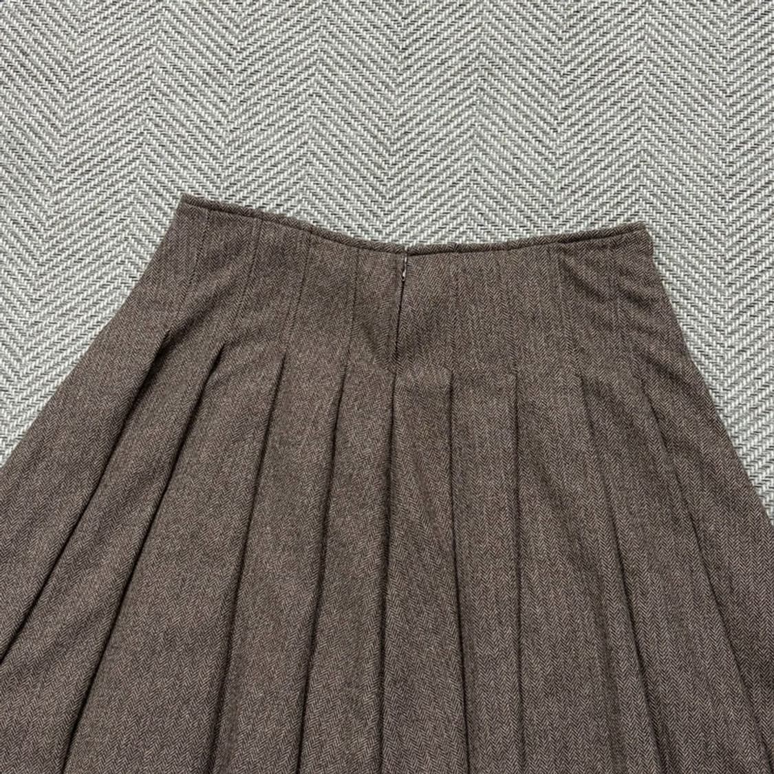 발리 헤링본 벨티드 플리츠 스커트 v2954 상품이미지4