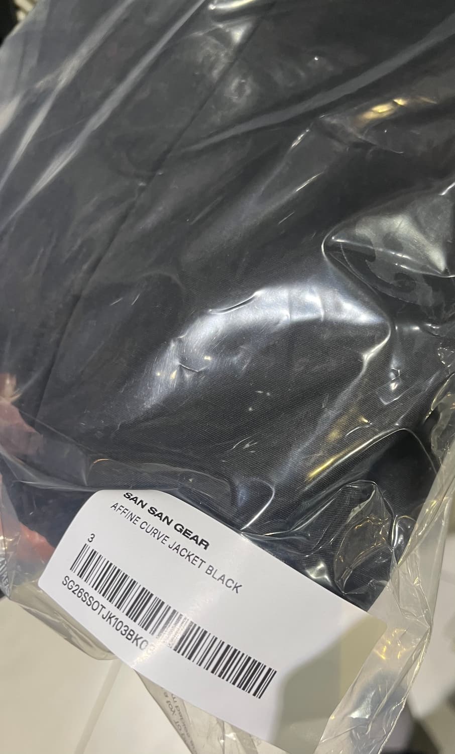 (사이즈3)산산기어 어파인 커브 자켓 블랙 (26SS) 새제품 팝니다 상품이미지4