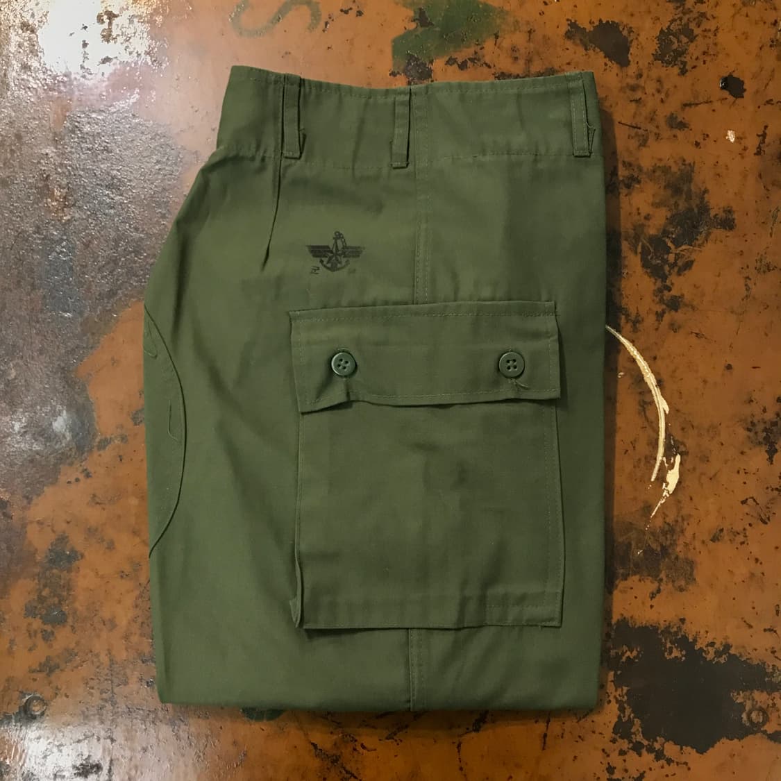 80s Kor 한국군 밀리터리 카고 퍼티그 팬츠 허리 25 사이즈 상품이미지1