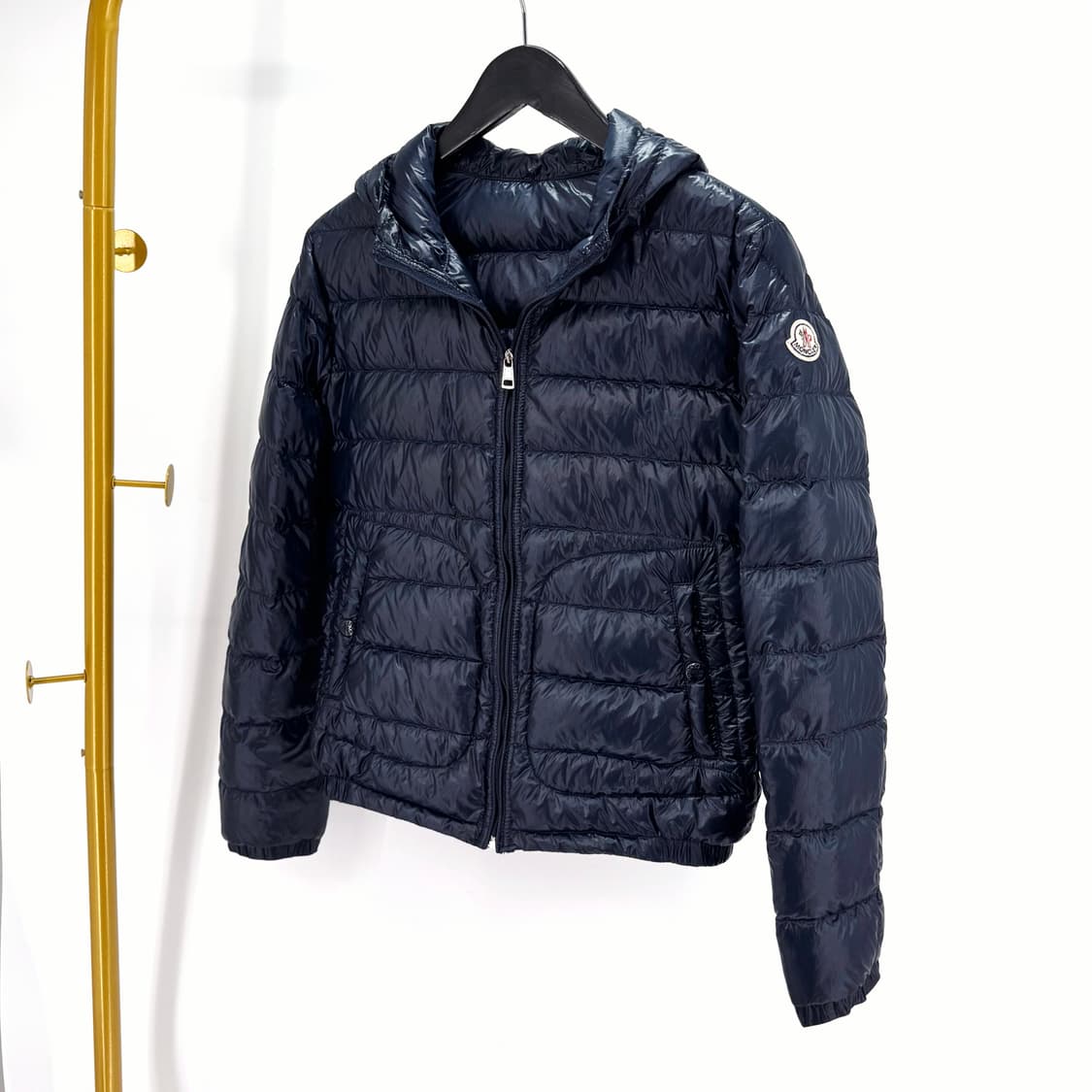 [0사이즈] 몽클레어 후드 경량패딩 점퍼 네이비 상품이미지1