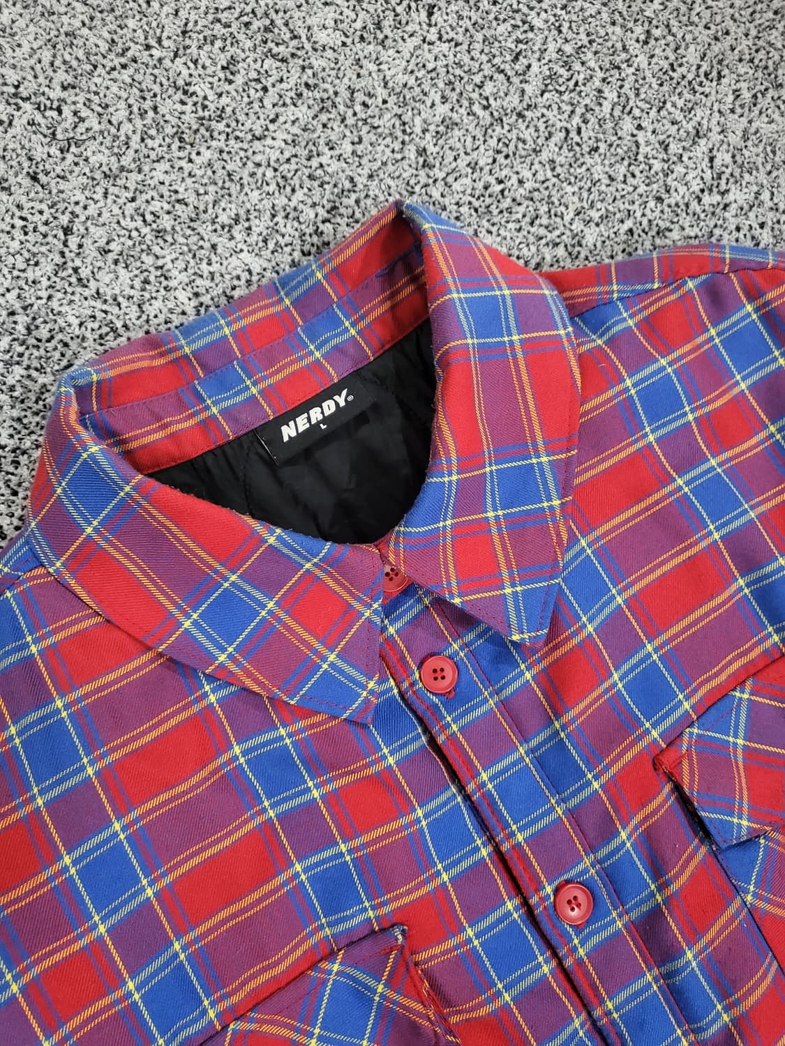 널디 체크무늬 셔츠자켓  상품이미지4