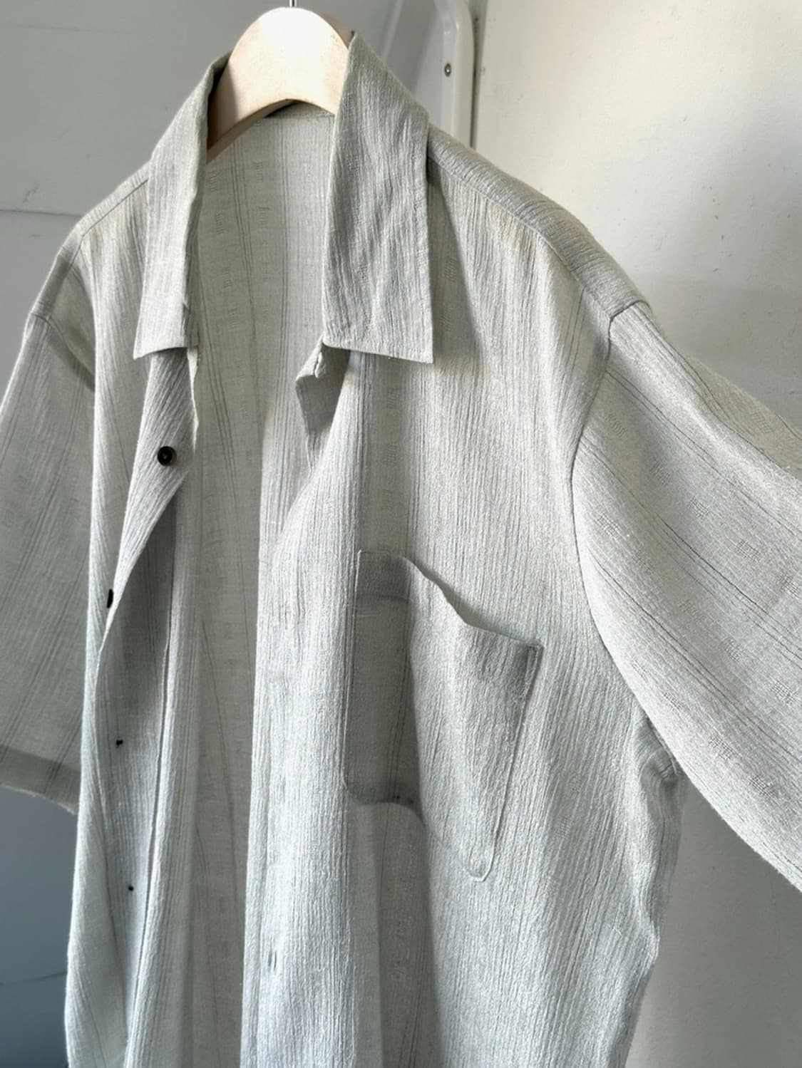 Natural fabric jacquard design half shir 상품이미지3