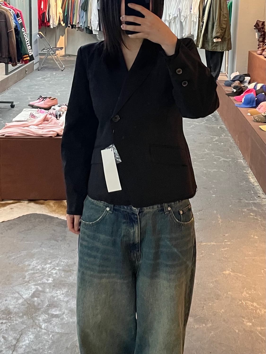 마뗑킴 로우 커팅 숏 라인 자켓 H1805 상품이미지1