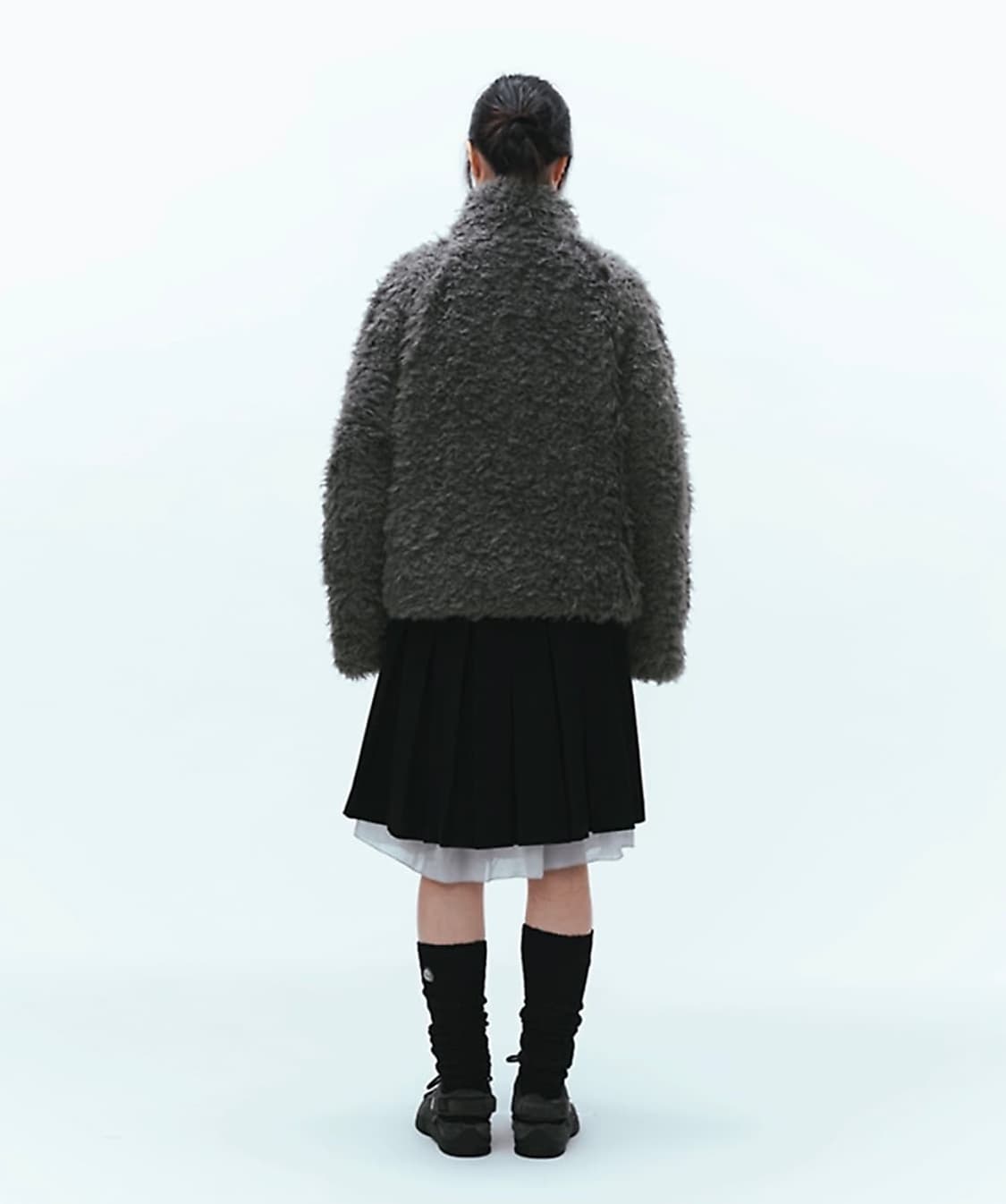 코이세이오 헤어리 퍼 자켓 다크그레이 상품이미지4