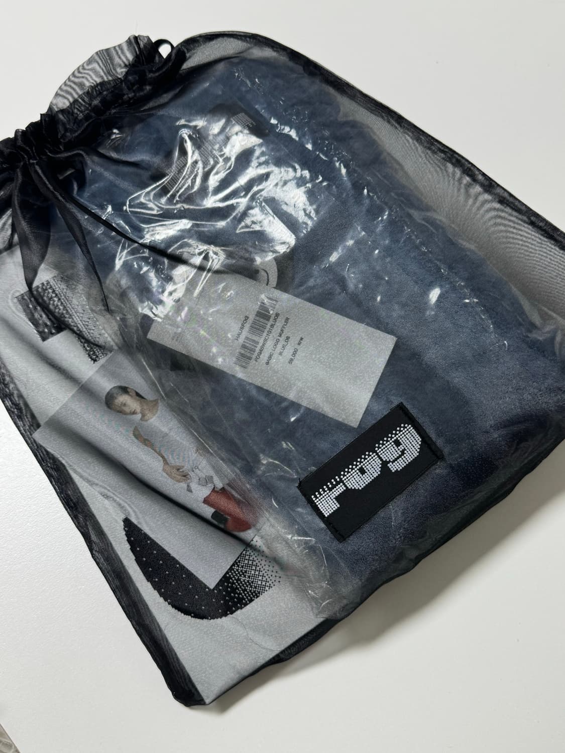 하우스포그 베이직 로고 머플러 블루 새상품 (59000원)  상품이미지7