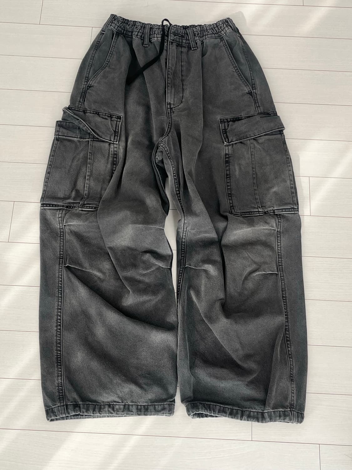 GU 와이드 카고 데님팬츠  상품이미지1