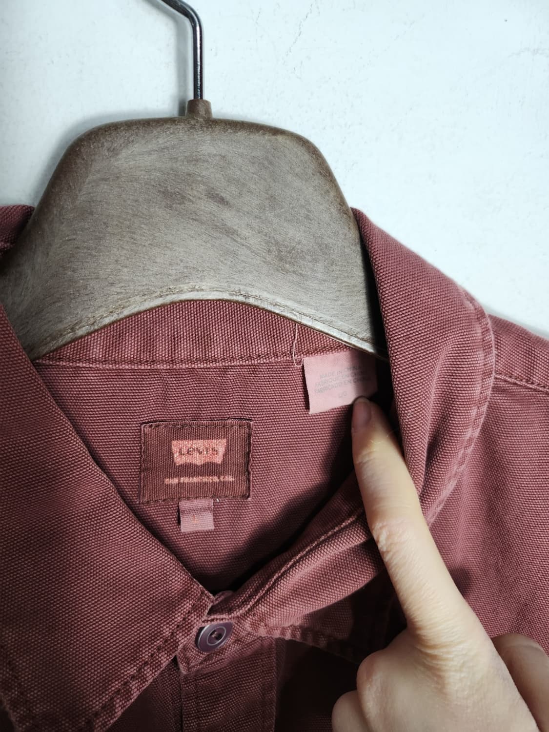 L 리바이스 코튼 워시드 셔츠 상품이미지2