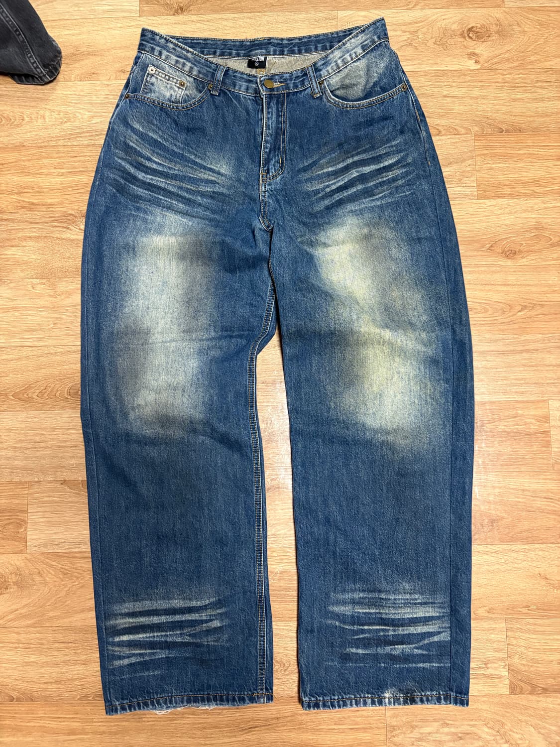 Trillion 워싱 와이드 데님 XL 상품이미지1