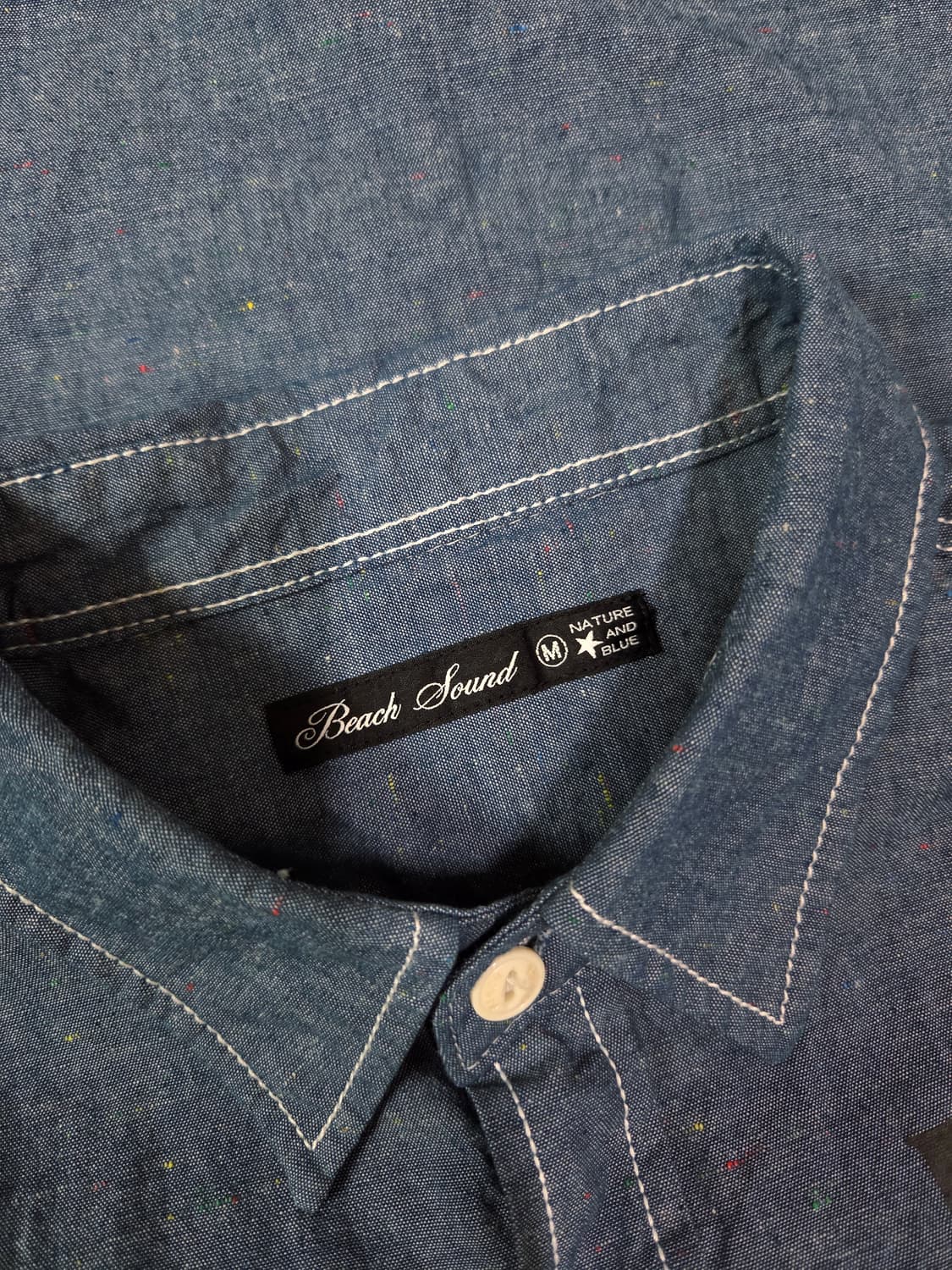 비치 사운드 더블 포켓 샴브레이 셔츠 상품이미지7