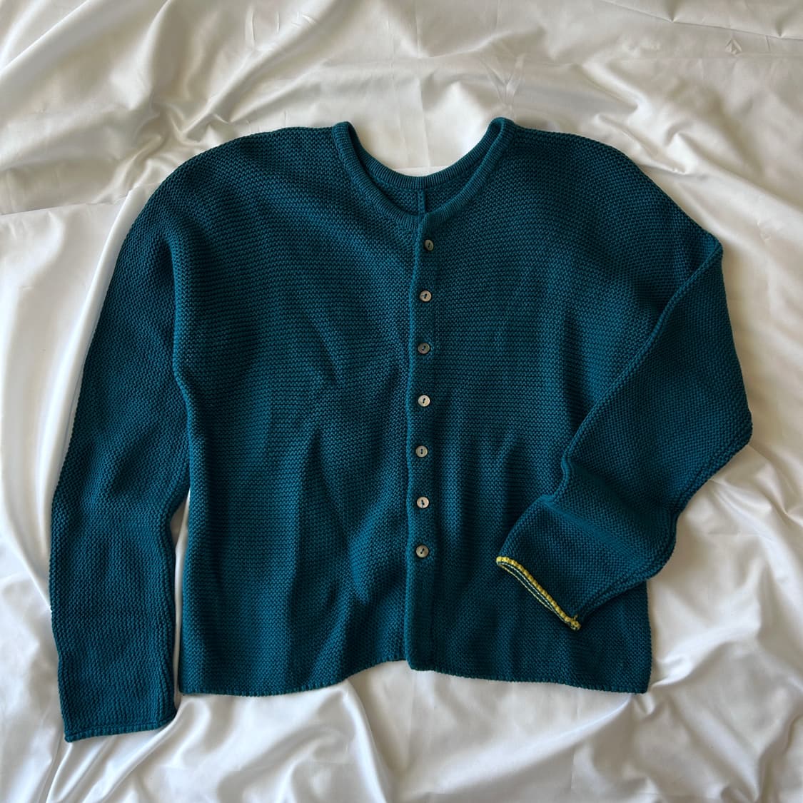 빈티지 청록 니트 가디건 상품이미지6