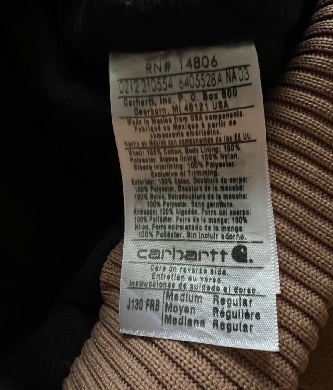 칼하트 j130 BRN 상품이미지4