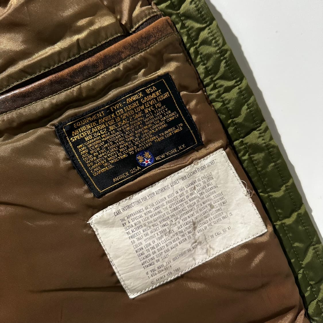 아비렉스 레더 밀리터리 패딩 베스트 상품이미지7