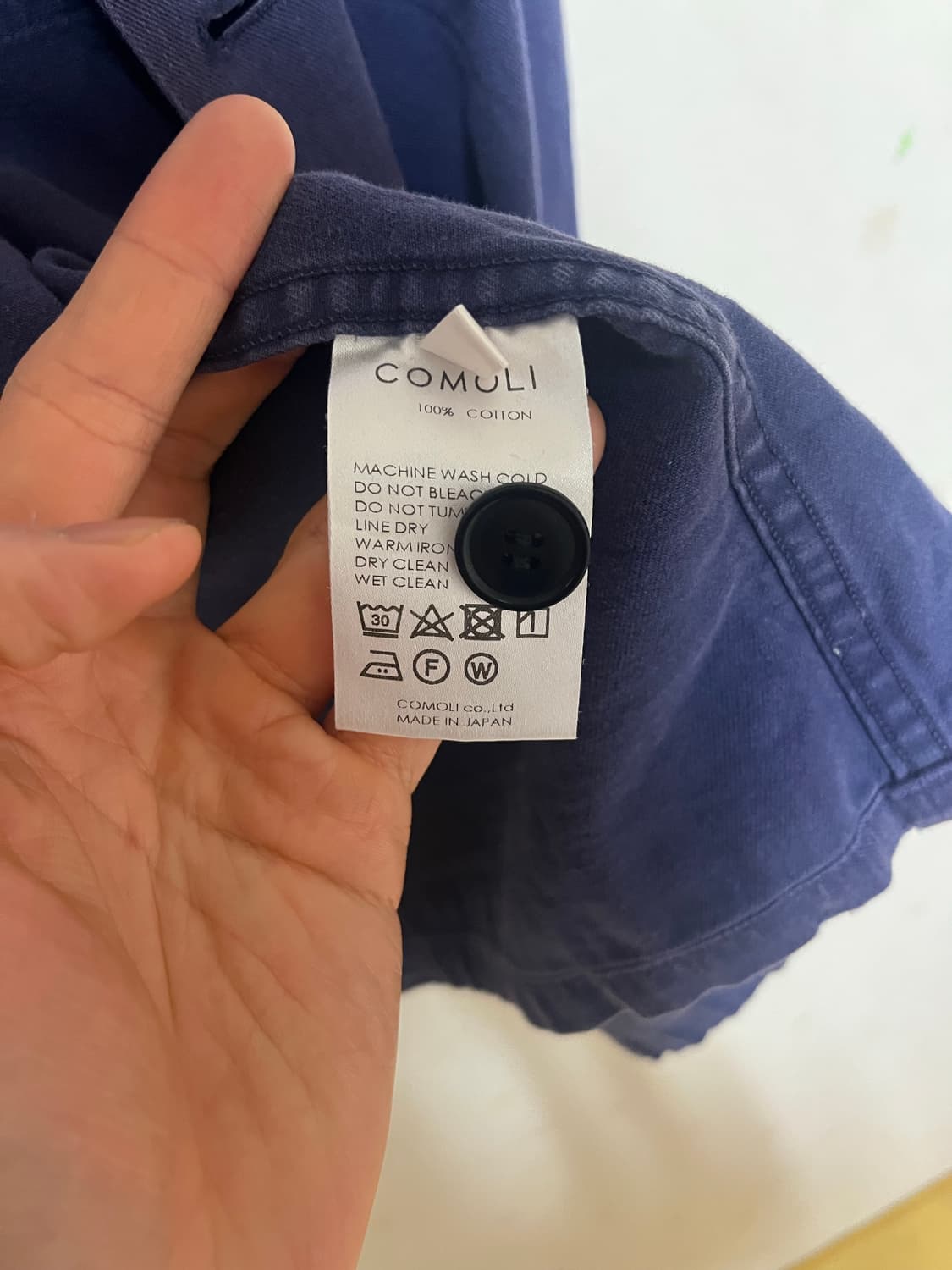 23ss 코모리 코튼 드릴 워크자켓 1 사이즈 상품이미지3