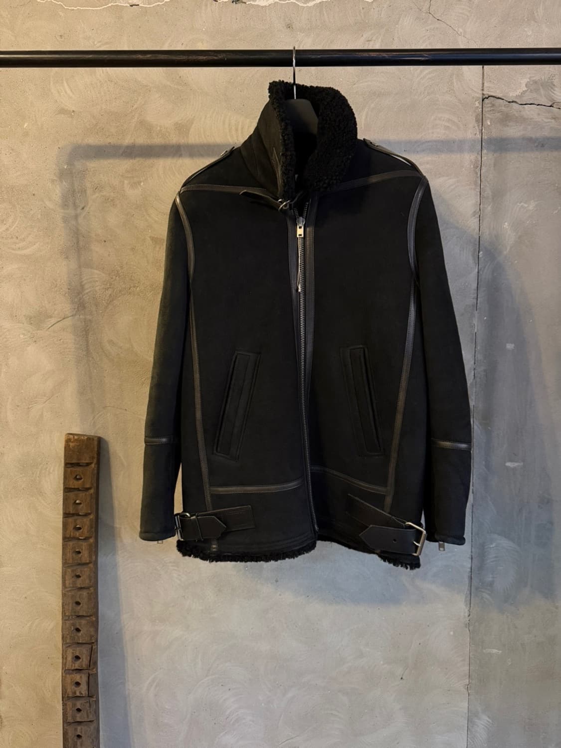 IRO 이로 B-3 시어링 레더 자켓 100 무스탕 상품이미지10