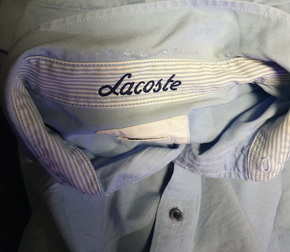 (동일드방레) 라코스테 옥스퍼드 슬림핏 긴팔셔츠 스카이블루 (95) 상품이미지7