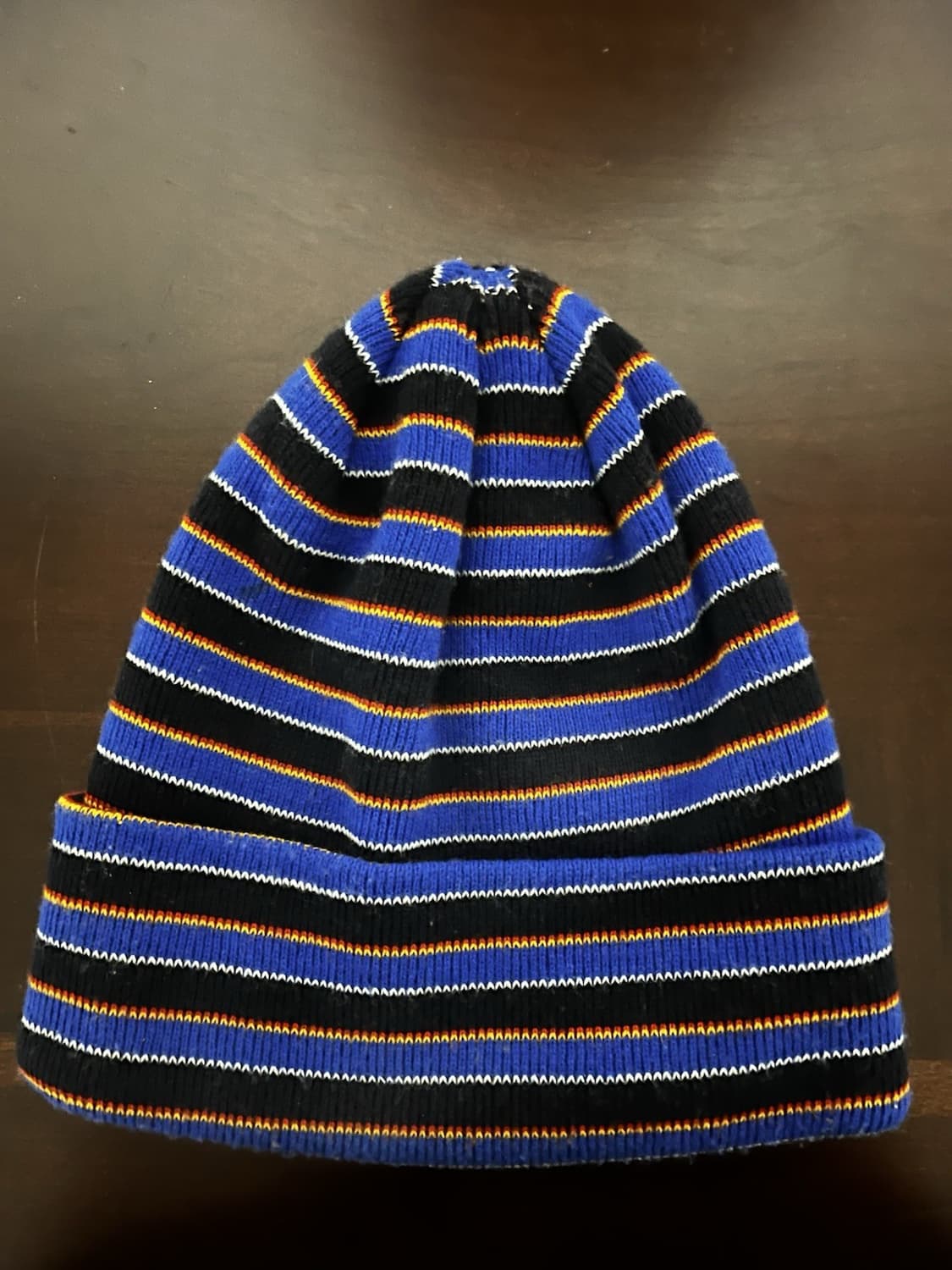 18FW 슈프림 스트라이프 박스로고 비니 블루블랙 상품이미지2