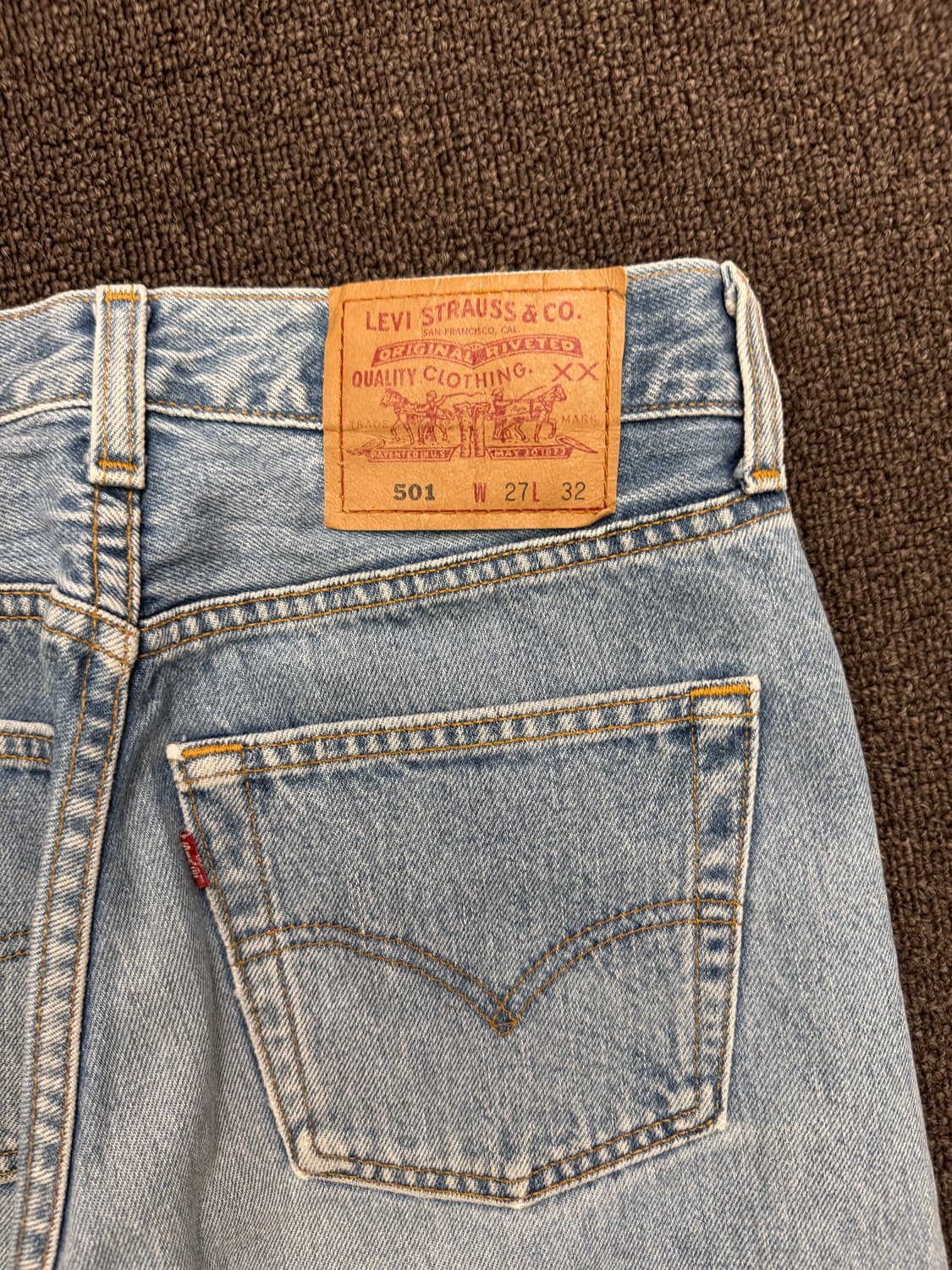27)리바이스 빈티지 여성 501 연청 데님팬츠 상품이미지5
