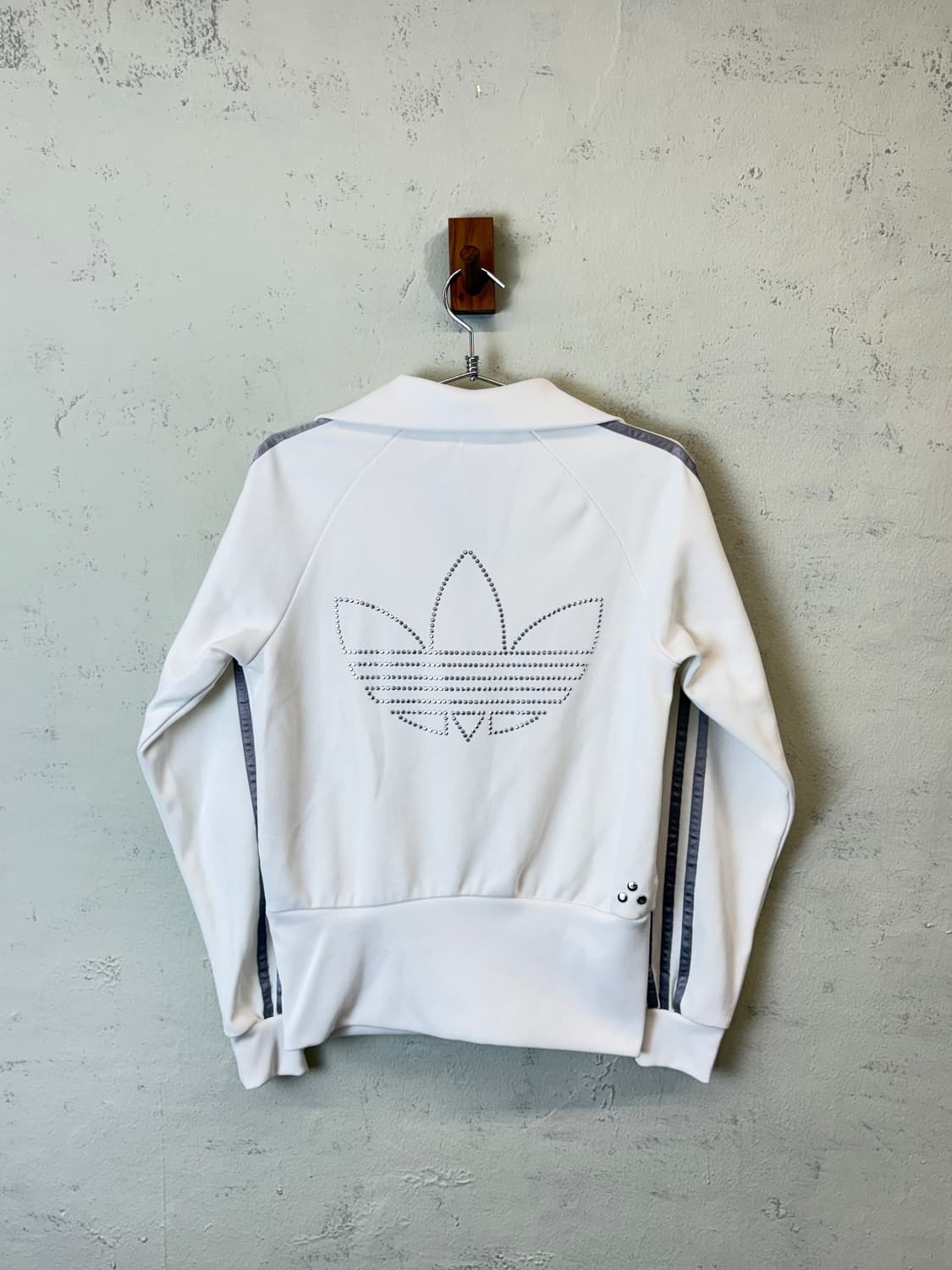 아디다스 빈티지 글리터 큐빅 화이트 트랙탑 져지 상품이미지2