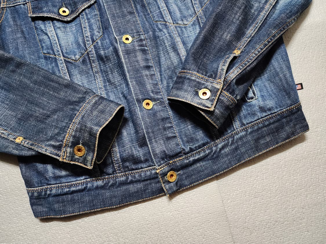 90's 빈티지 폴로진스 인디고 데님 트러커자켓 상품이미지3